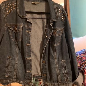embellished denim jacket